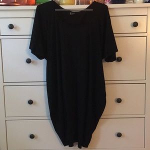 Black Rouched Parachute Dress